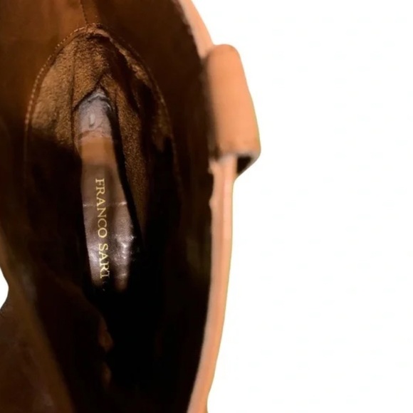 FRANCO SARTO WACO Women's Leather Ankle Boot Cowboy Buckle Accent Size 6 Brown - Picture 6 of 6